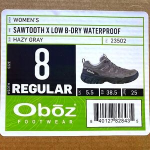 Sawtooth X Low B-Dry, HAZY GRAY !! waterproof, NIB, Great for trail or town sz 8